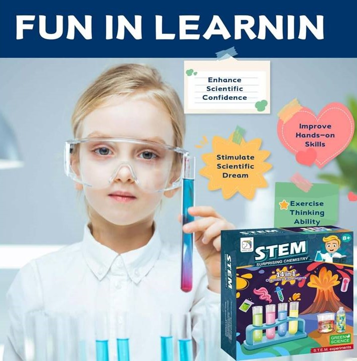 14 in 1 Chemical Experiment - STEM Surprising Chemistry - Kinder Kreato