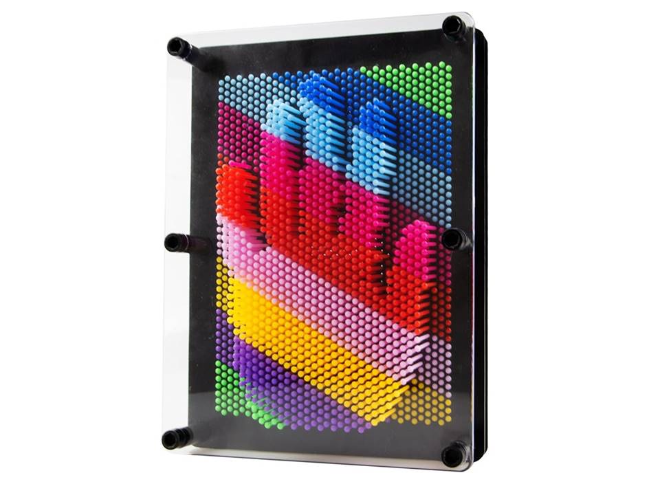 3D Pin Art Board Toy – Large 6x8"Colorful Plastic Board - Kinder Kreato