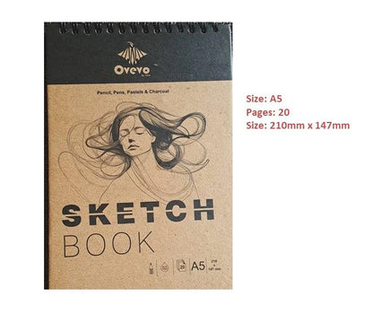 Premium Quality A3/A4/A5 Spiral Sketch Book – Hard Bound Drawing & Watercolor Pad