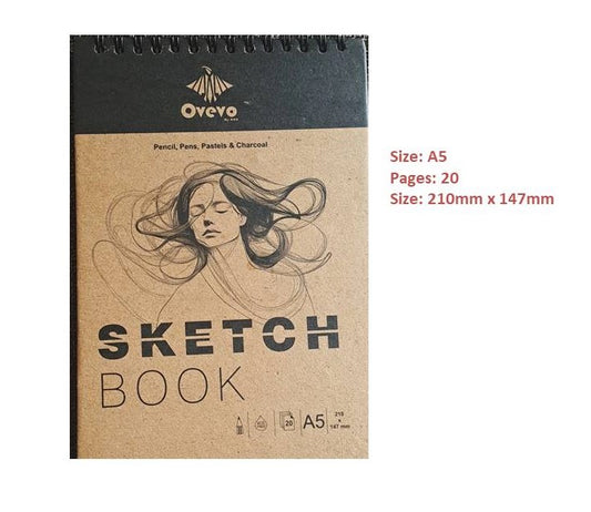 Premium Quality A3/A4/A5 Spiral Sketch Book – Hard Bound Drawing & Watercolor Pad