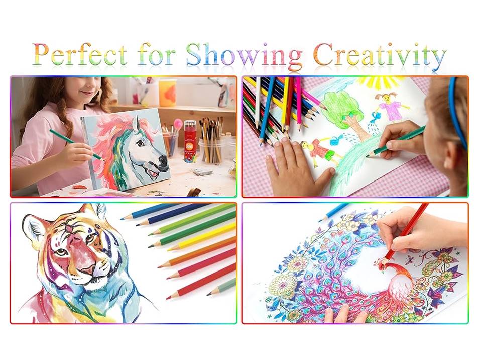 12-Piece Water-Soluble Colored Pencils Set – Professional Coloring Pencils in Metal Tin