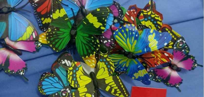 12PCS 3D PVC Butterfly Wall Stickers – Magnetic Decoration