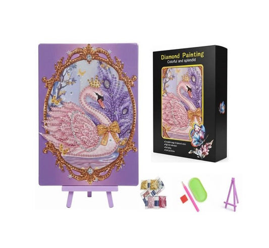 5D Crystal Diamond Painting Kit | Swan - Kinder Kreato