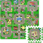 Sorbus Traffic Play Mat – 9-Piece Foam Interlocking Tiles with Borders - Kinder Kreato