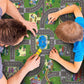 Sorbus Traffic Play Mat – 9-Piece Foam Interlocking Tiles with Borders - Kinder Kreato