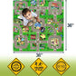 Sorbus Traffic Play Mat – 9-Piece Foam Interlocking Tiles with Borders - Kinder Kreato