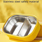 Stainless Steel Bento Box with Smiling Face Lid - Leakproof, Heat Insulated - Kinder Kreato