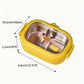 Stainless Steel Bento Box with Smiling Face Lid - Leakproof, Heat Insulated - Kinder Kreato