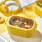 Stainless Steel Bento Box with Smiling Face Lid - Leakproof, Heat Insulated - Kinder Kreato