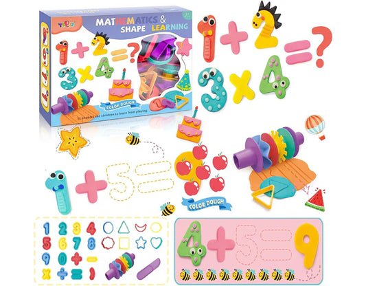 Kids Play Dough Mathematics & Shape Learing Tools Set