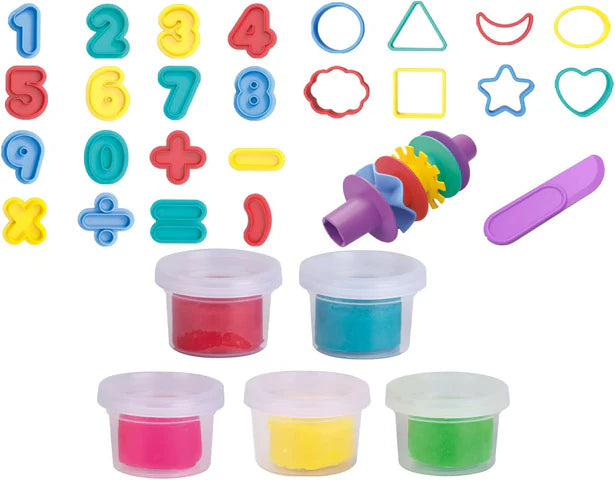 Kids Play Dough Mathematics & Shape Learing Tools Set