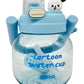 Tranparent Plastic Cartoon Water Bottle 800ml, Blue - Kinder Kreato