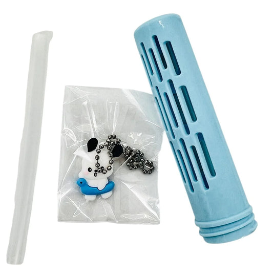 Tranparent Plastic Cartoon Water Bottle 800ml, Blue - Kinder Kreato