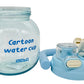 Tranparent Plastic Cartoon Water Bottle 800ml, Blue - Kinder Kreato