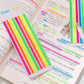 Rainbow Long Translucent Highlighter - Sticky Notes - Kinder Kreato