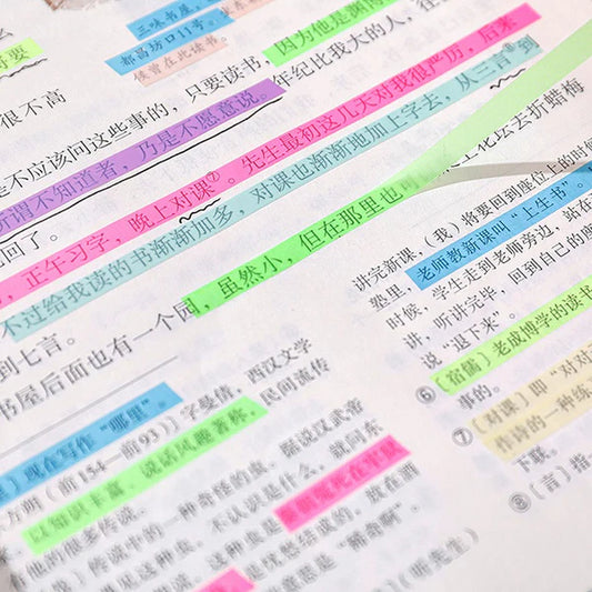 Rainbow Long Translucent Highlighter - Sticky Notes - Kinder Kreato