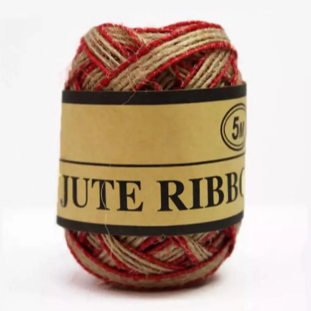 Set of 4 Jute Ribbon Rolls – 5mm (Assorted Colors) – 5 Meters - Kinder Kreato