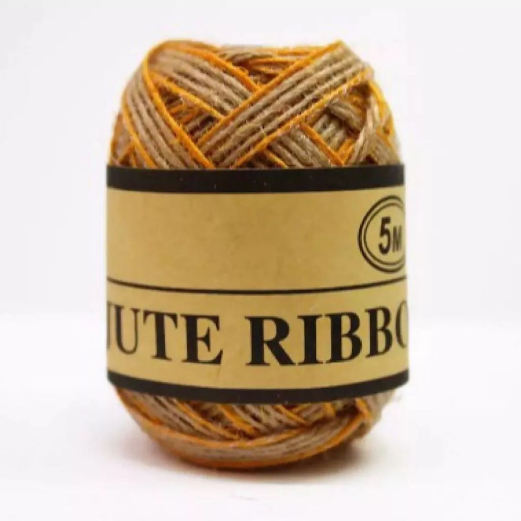Set of 4 Jute Ribbon Rolls – 5mm (Assorted Colors) – 5 Meters - Kinder Kreato