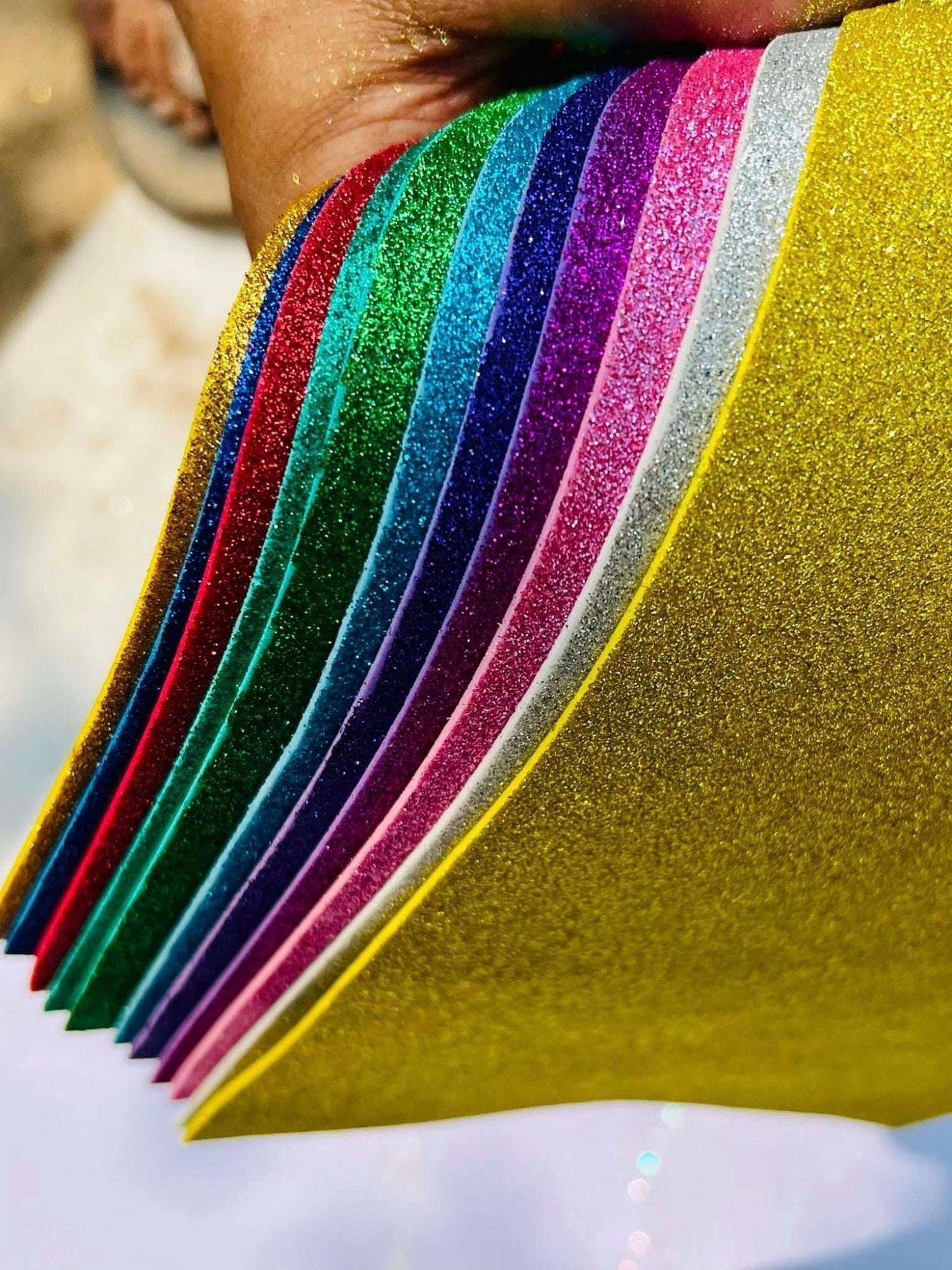 Glitter Foamic Sheets A4 Size Mix colour-Pack of 10 - Kinder Kreato
