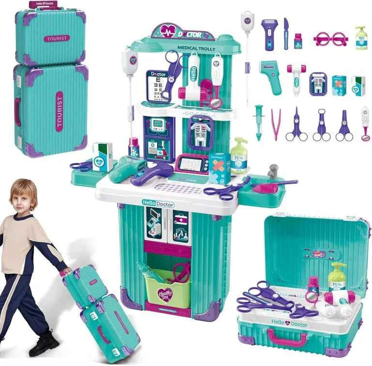 Doctor Trolley Medical Playset – Play Doctor Kit, Pretend Play Hospital Set