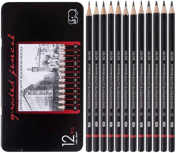 Graphic Art Sketch Pencil Set – Pack of 12 | Tin Box
